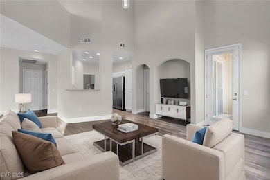 Virtually staged living room