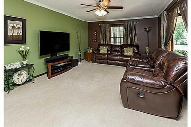 Living Room. New ceiling fan.