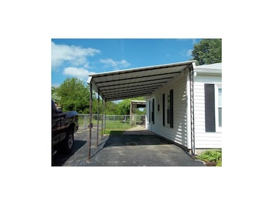 Carport attached to house