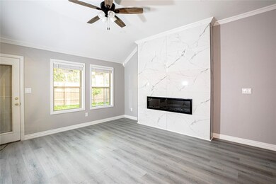 Your living room comes with a marble wall for your