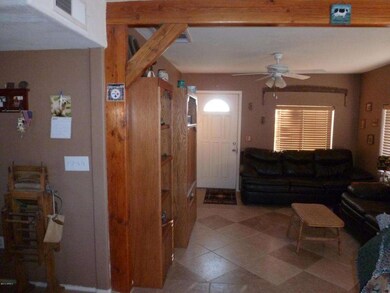 Livingroom with Wood Beams