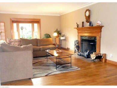 One of two fireplaces.
