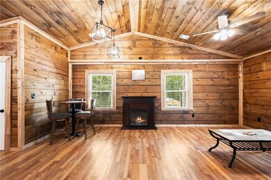 fireplace with large open concept