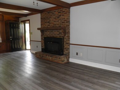 Wood burning stove and outside entrance