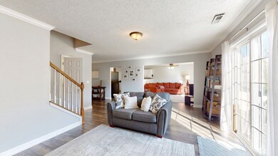 From the living room, look across to the second living space.