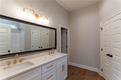 Primary bath with walk-in closet