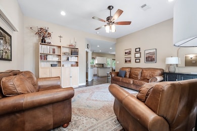 Comfy living room to kick back with family and friends.