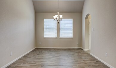 Elegant dining room with easy access to the kitchen
