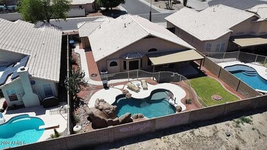 Arial Pool Backyard
