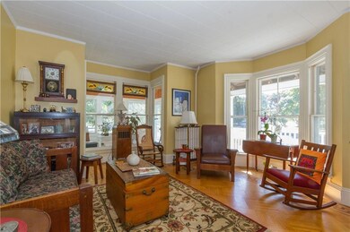The inviting living room area.