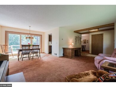 Living room offers a large picture window overlook