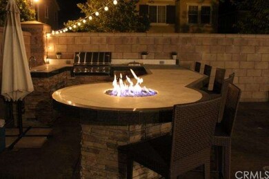Custom BBQ island with fire table