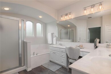 MASTER BATH WITH DOUBLE VANITIES, TUB AND SHOWER