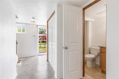 The updated full bath is off the entryway.