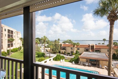 View of Pool off screened balcony