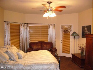 Master bedroom with bay window