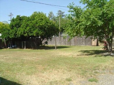 Back yard behind house
