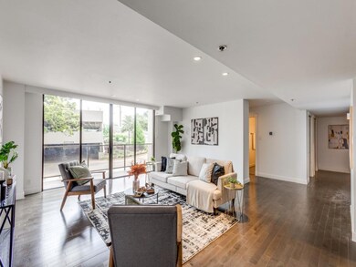 Living room featuring wood finished floors and re