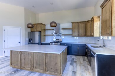 Custom Kitchen with Rich Wood Cabinets