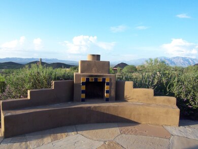built-in outdoor fireplace