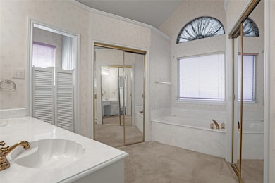 Master Bath with double vanity and soaking tab