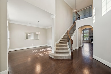 This inviting entryway offers the perfect blend of