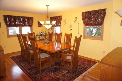 The large 18x12 Dining Room features stunning cher