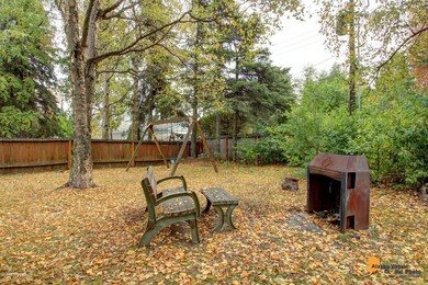 Bench, firepit & swing set stay