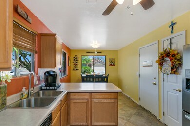 kitchen looking into breakfast nook