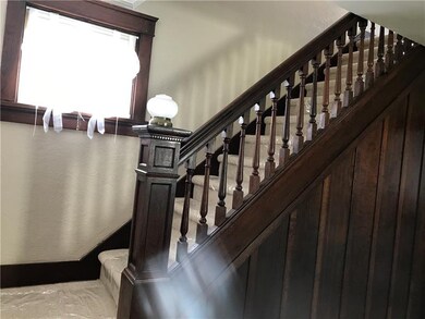 Lovely staircase with built in light