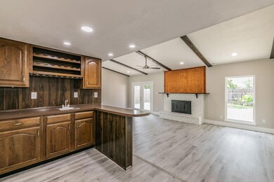 Bar area that leads to living room