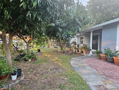 Fruit trees in front of house