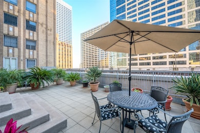 Daytime view of the over 500 sq/ft private terrace