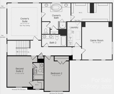 Structural options added at 9019 Ellery Channing Drive include: second suite with walk-in shower, fireplace, tankless water heater, tray ceiling at owner's suite and dining, laundry sink, door from owner's walk-in closet to laundry room, gathering room extension, and rear covered porch.