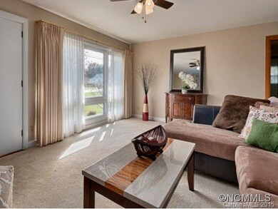 Triple window in living room