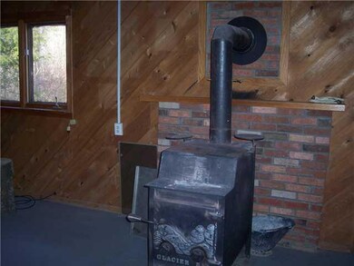 Basement wood stove in basement
