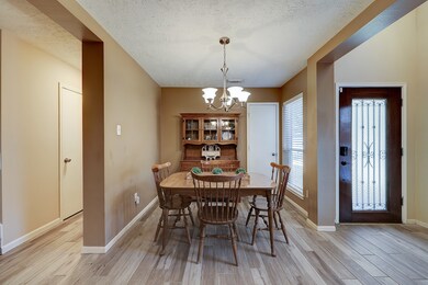 The wood look tile flooring throughout the downstairs is a perfect blend of style and functionality.  This durable easy-care flooring is perfect for pets and high traffic areas and the color choice is an ideal neutral to match any decor.