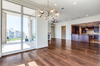 Unfurnished living room featuring crown molding, c