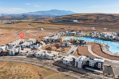 Aerial view featuring a mountain view