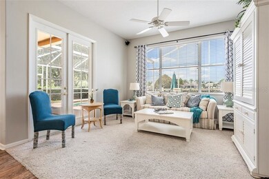 French doors lead to lanai