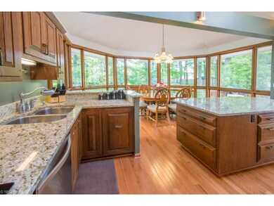 Brand new gleaming hardwood floors, granite, stain