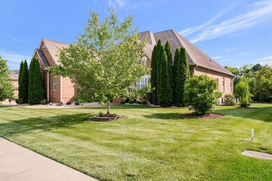 Pretty landscaping with newer irrigation system. The lot is manicured and so well maintained.