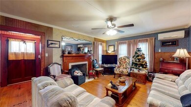 Living room with cozy gas fireplace