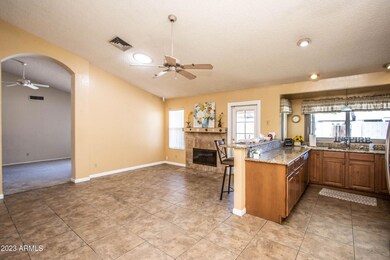 Spacious feel in family room