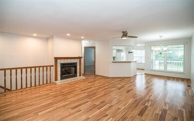 Open Floor Plan with gas fireplace.