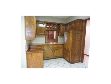 Great cabinet space and pantry that looks through 
