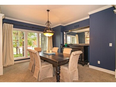 Formal dining room with handsome accent columns, w