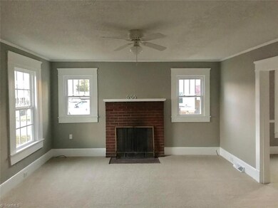 Living room with fireplace