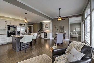 View From Hearth Room into Kitchen & Great Room!