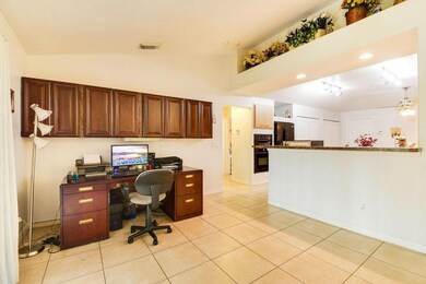 Living area and kitchen